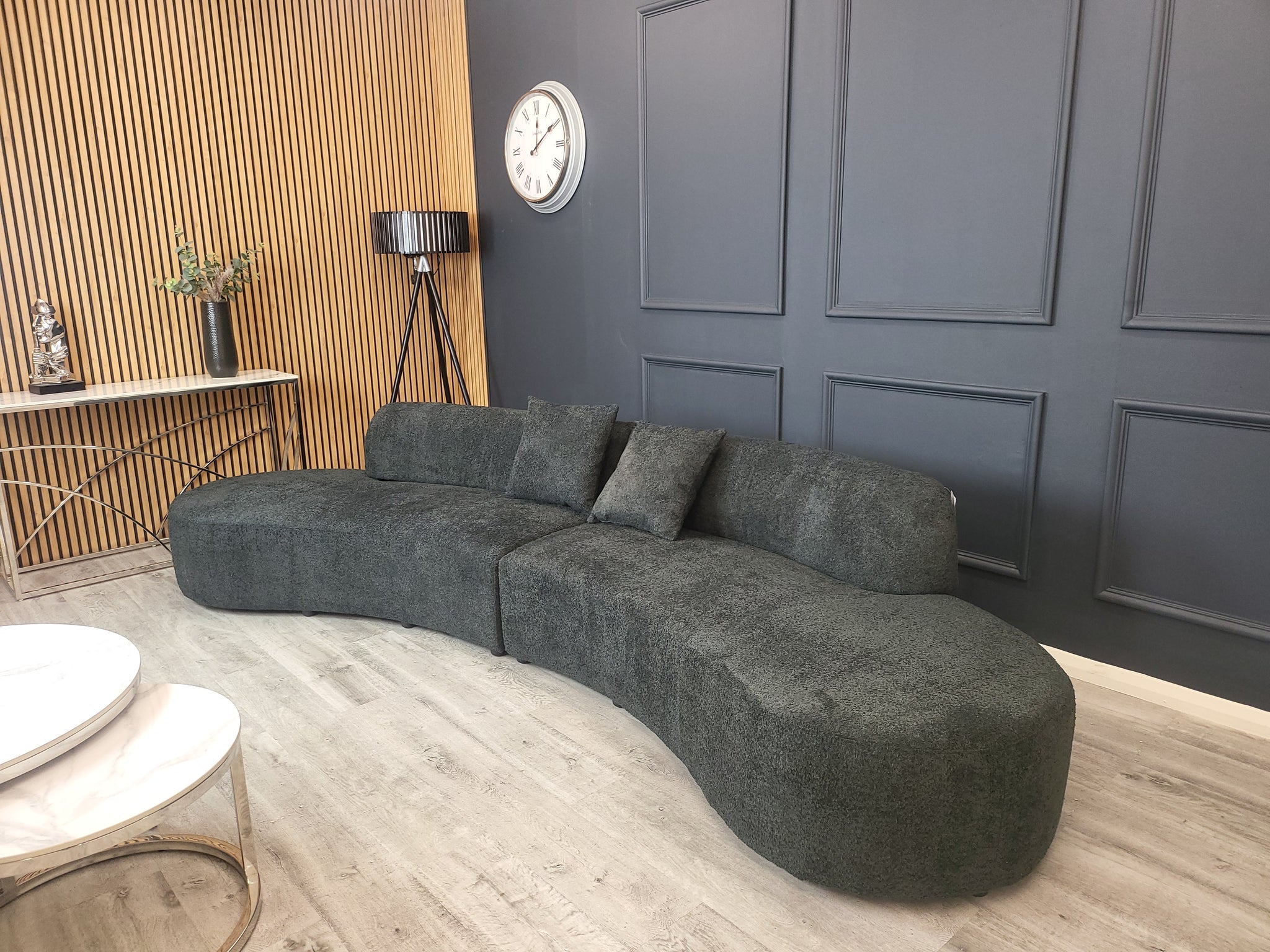 Miami Curved Cinema Boucle Sofa