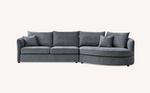 Load image into Gallery viewer, Aluxo Rubin Corner Chaise in Charcoal Boucle
