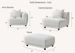 Load image into Gallery viewer, Lottie Modular Corner Group in Polar Boucle with Footstool
