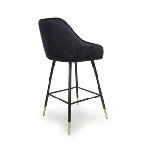 2 X in a Box, Velvet Black Bar Stool