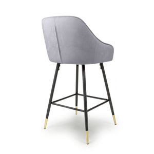 2 X in a Box, Velvet Grey Bar Stool