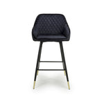 Load image into Gallery viewer, 2 X in a Box, Velvet Black Bar Stool
