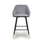 Load image into Gallery viewer, 2 X in a Box, Velvet Grey Bar Stool
