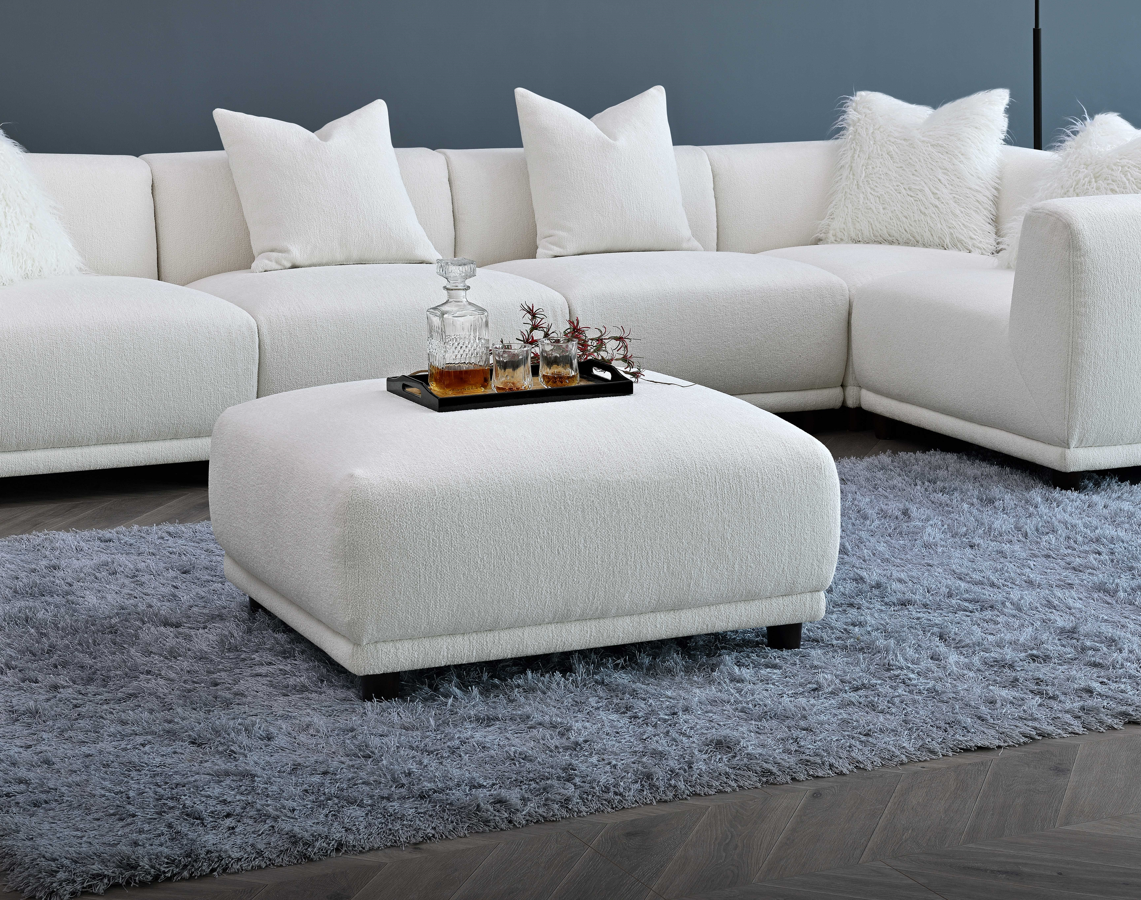 Lottie Modular Corner Group in Polar Boucle with Footstool