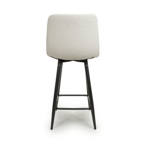 2 X in a Box Boucle Cream Bar Stool