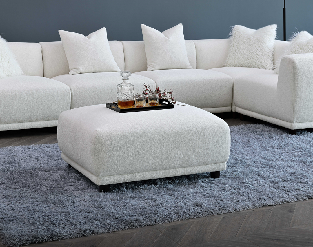 Lottie Modular Corner Group in Polar Boucle with Footstool