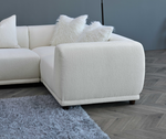 Load image into Gallery viewer, Lottie Modular Corner Group in Polar Boucle with Footstool
