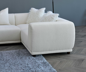 Lottie Modular Corner Group in Polar Boucle with Footstool