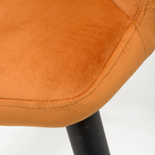 2x in a Box, Velvet Burnt Orange Dining Chair