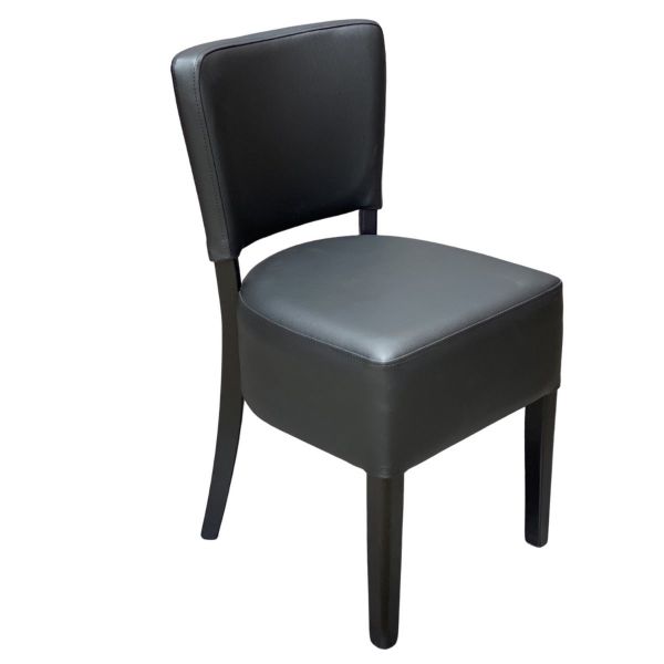 Memphis Standard Side Chair (Vena Black / Walnut)